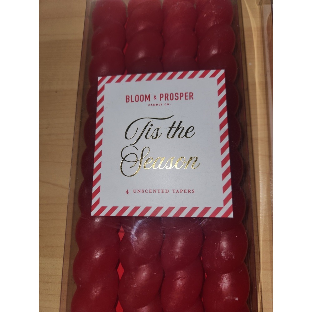 2 Packs‎ Red Taper Candles 10 In~Bloom & Prosper Unscented Christmas Holiday - Picture 2 of 5
